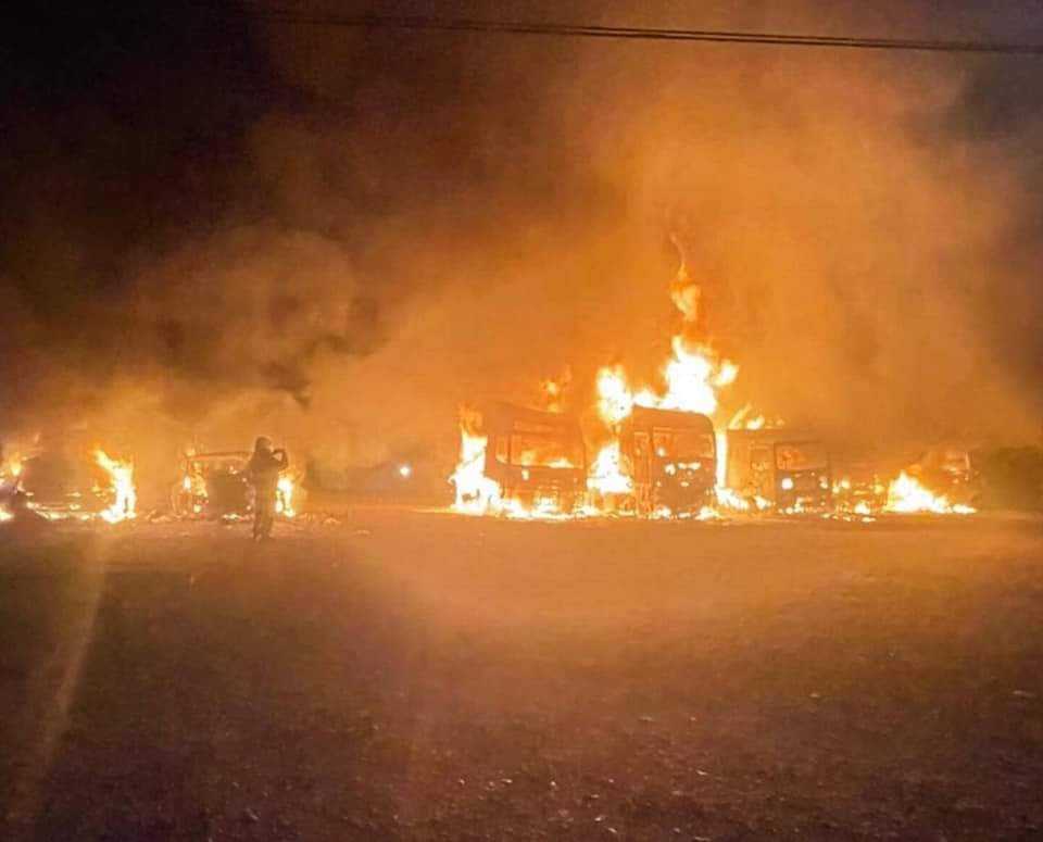 camiones quemados18octubre