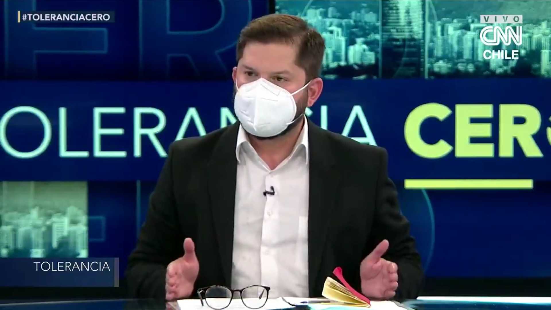 Boric entrevista CNN Tolerancia Cero 23-01-22