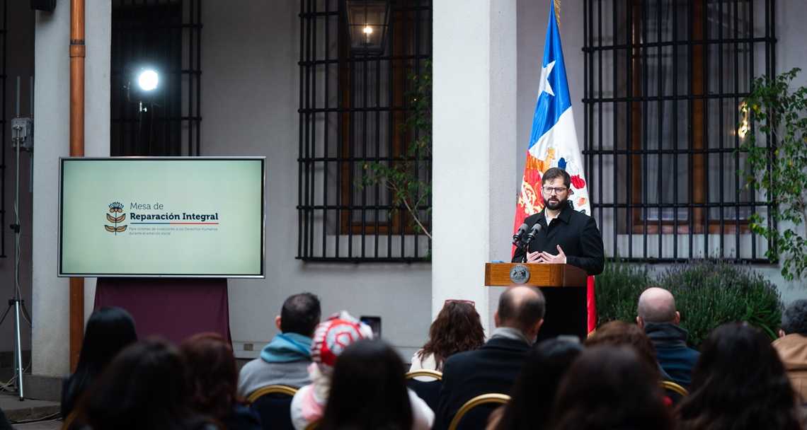 Presidente Boric Mesa de reparación Estallido Social
