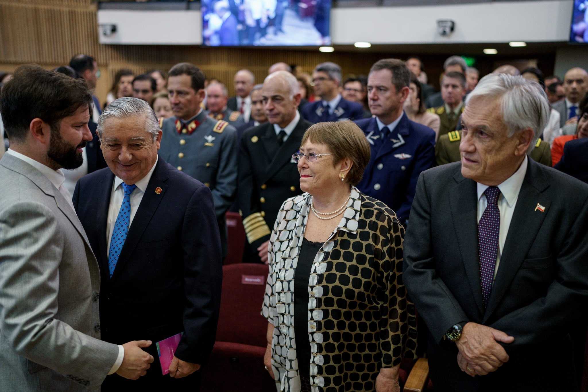 Cuenta Pública Contraloría Foto Presidencia Boric y exPdtes