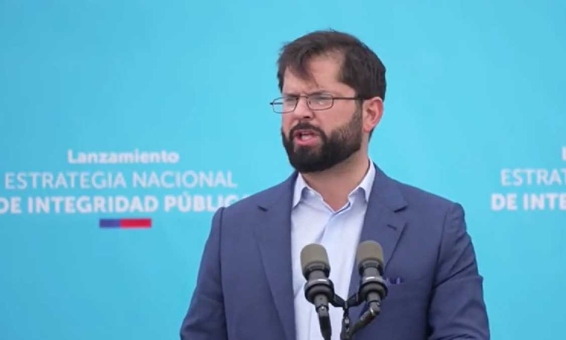 Pdte Boric Estrategia Nacional de Integridad Pública