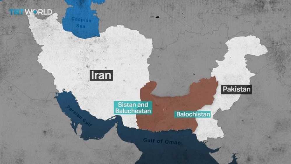 Pakistan - Iran mapa zona conflicto