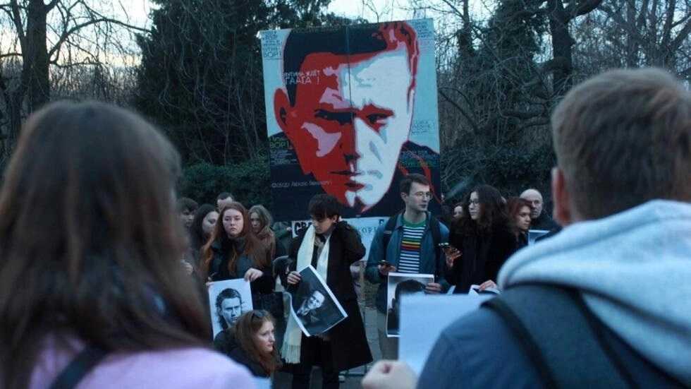 Protestas por muerte de Navalny, Praga 16-02-2024