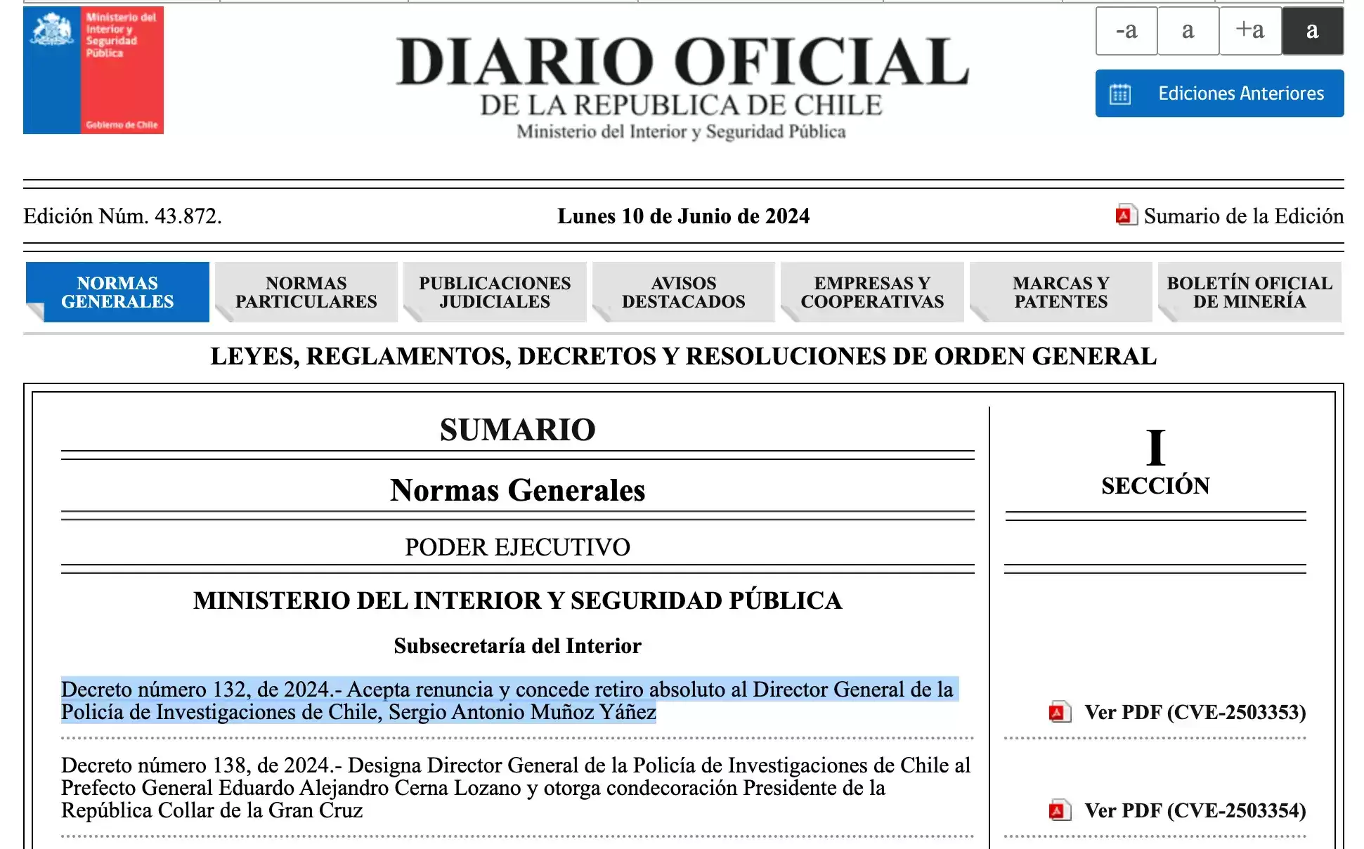 diario oficial 10 junio