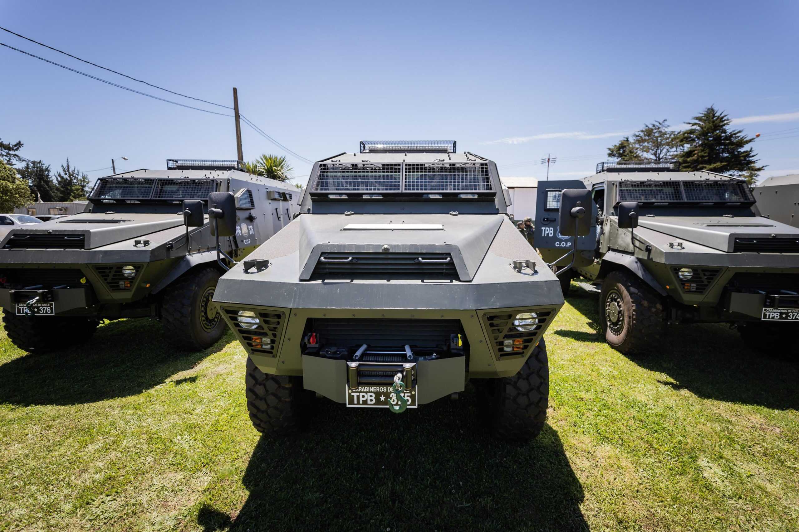 Vehículos blindados para Carabineros Los Álamos 07-11-2024