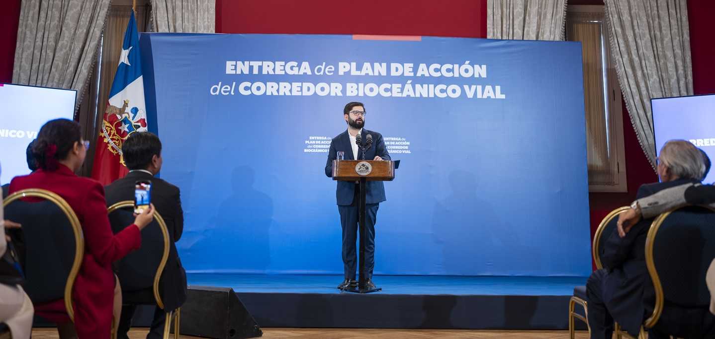 Pdte. Gabriel Boric Plan Corredor Bioceánico La Moneda 14-04-2025