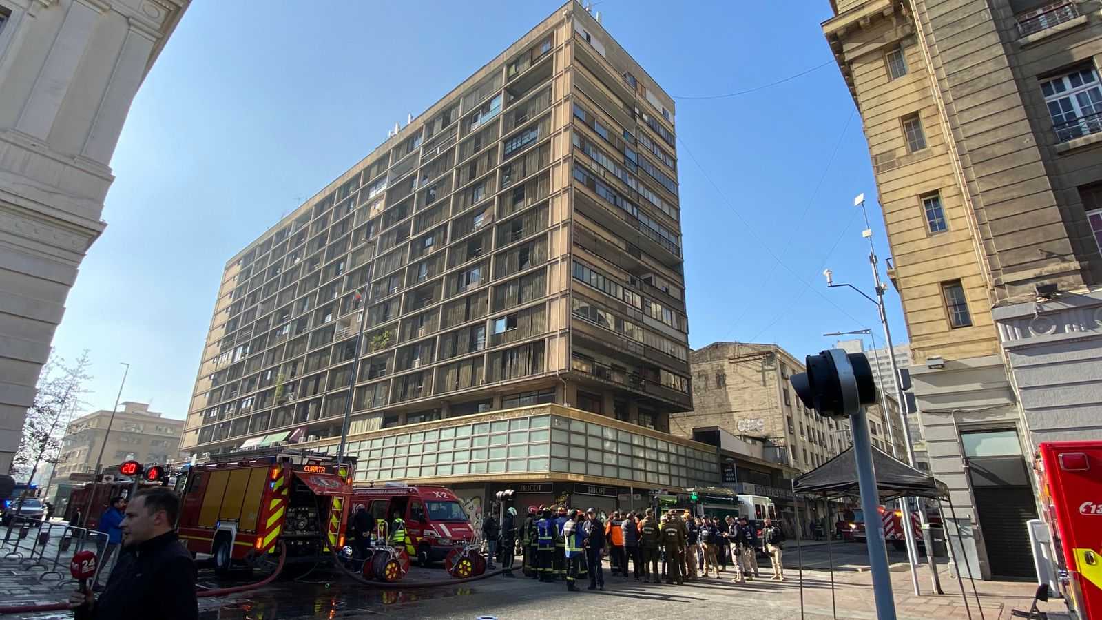 Incendio edificio Santiago Centro 11-07-2025