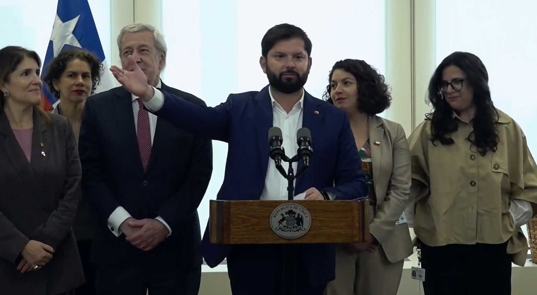 Pdte Gabriel Boric conferencia de prensa Nueva York 25-09-2025