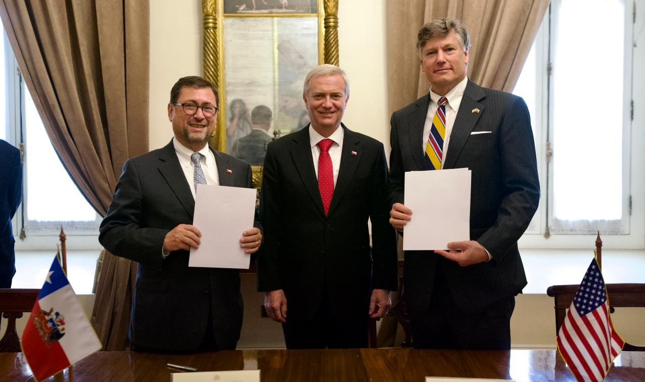 Canciller Francisco Pérez Mackenna, Pdte José Antonio Kast Vicesecretario Estado EEUU Christopher Landau 12-03-2026