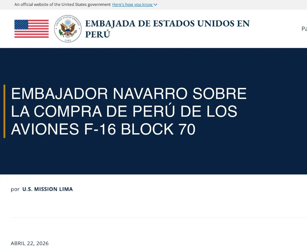 Embajador de EEUU en Perú advierte: "El mismo paquete no estará disponible..." e insinúa que podrían comprarlos otros