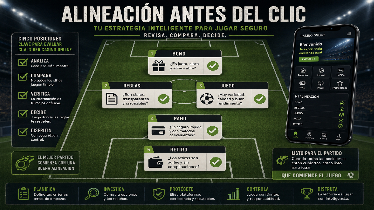 Antes del pitazo inicial: cómo leer la alineación de un casino online