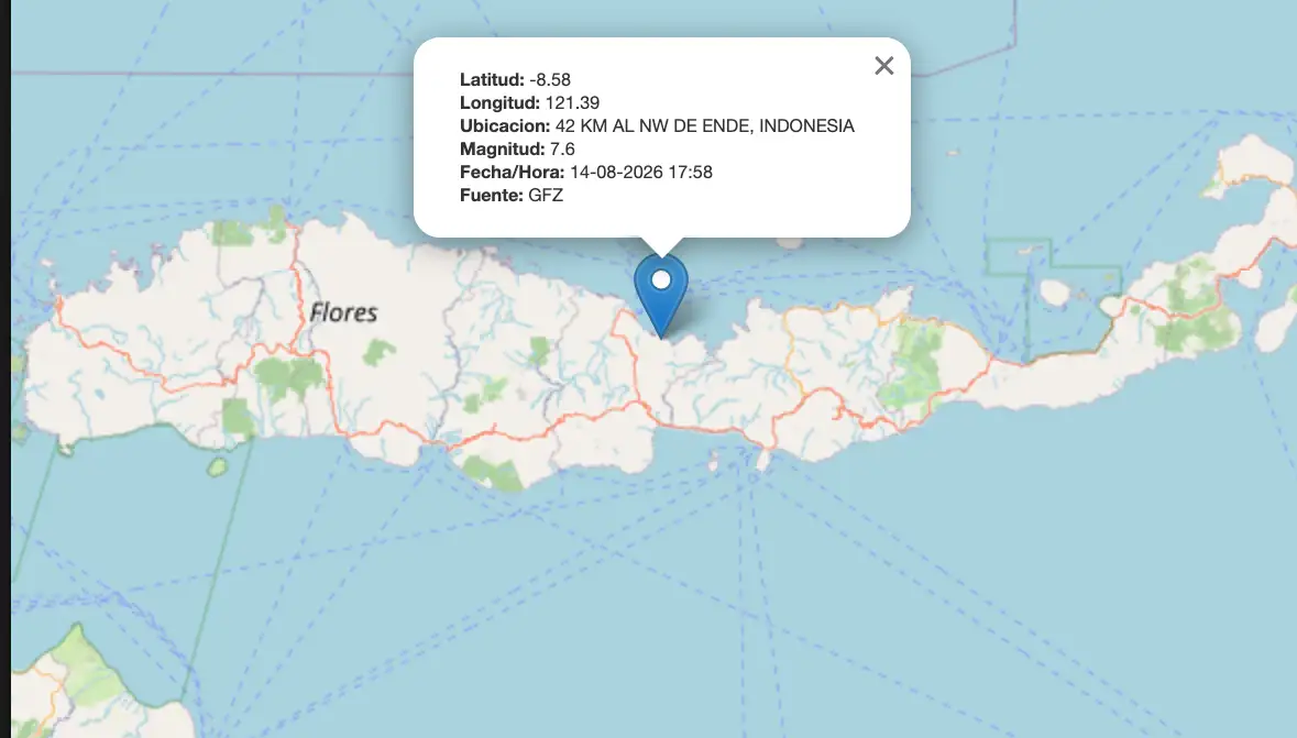 Los terremotos no le dan tregua al mundo:  ahora uno magnitud 7,7 sacude la costa de Indonesia