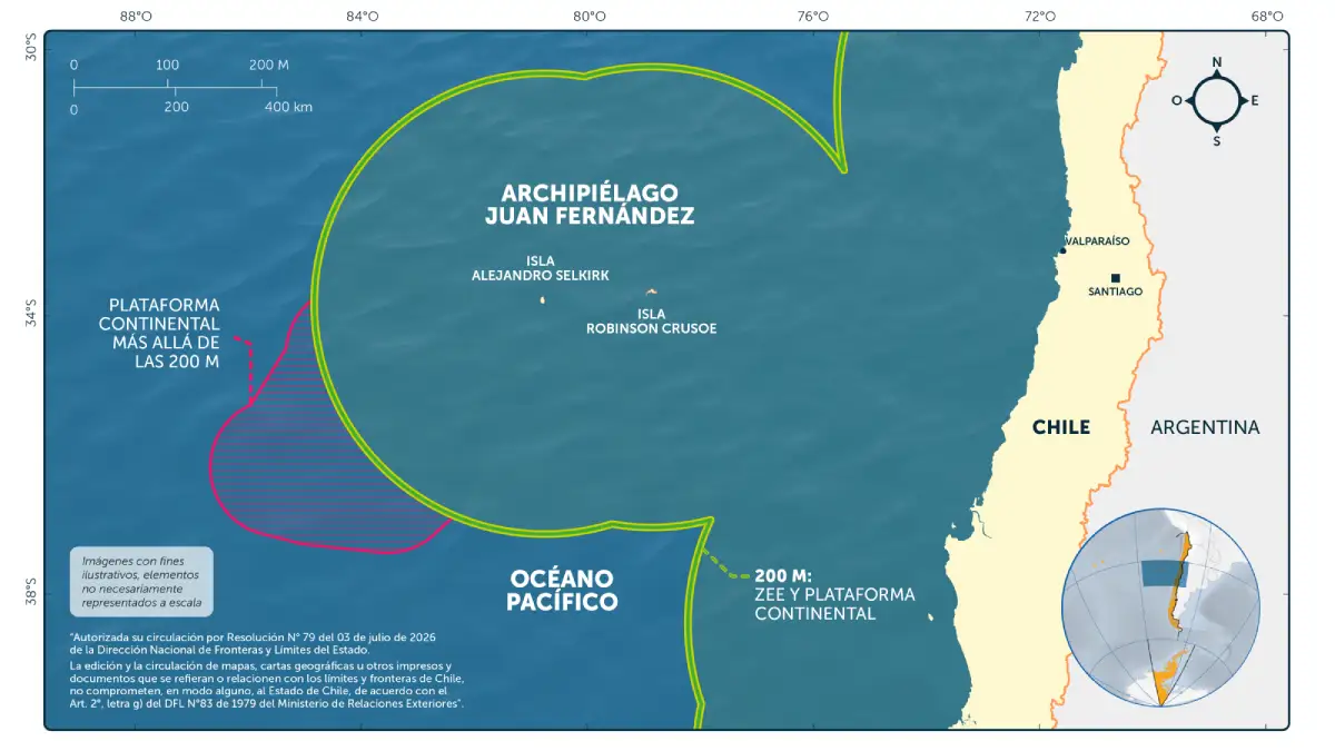 Plataforma continental y la proyección de Chile