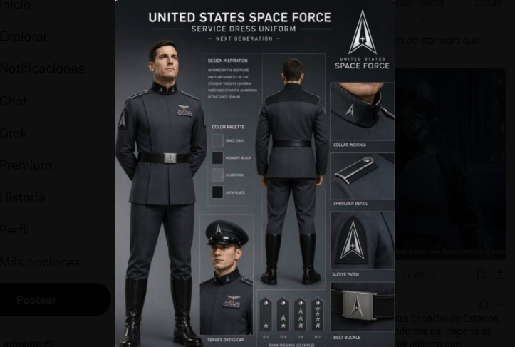 Trump desvela un uniforme de la Fuerza Espacial y las redes lo comparan con un traje nazi