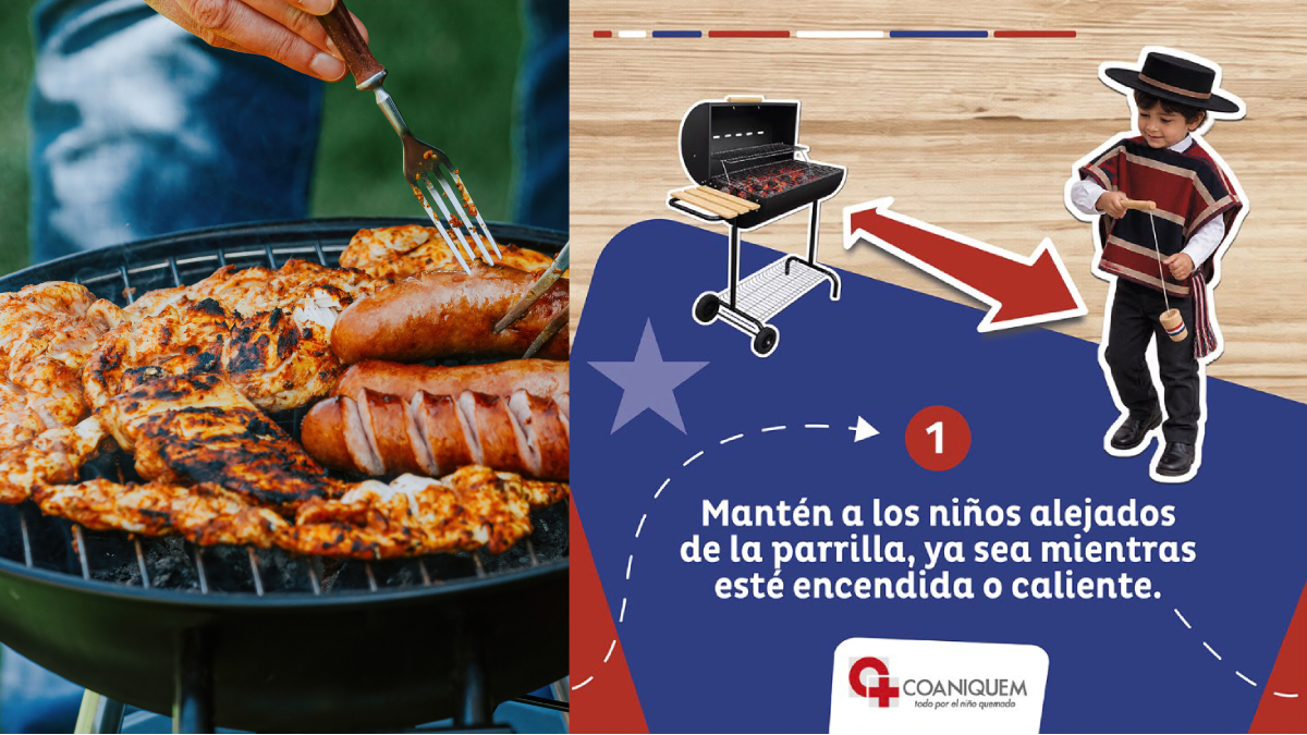 Fiestas Patrias: COANIQUEM entrega recomendaciones para prevenir quemaduras durante los asados