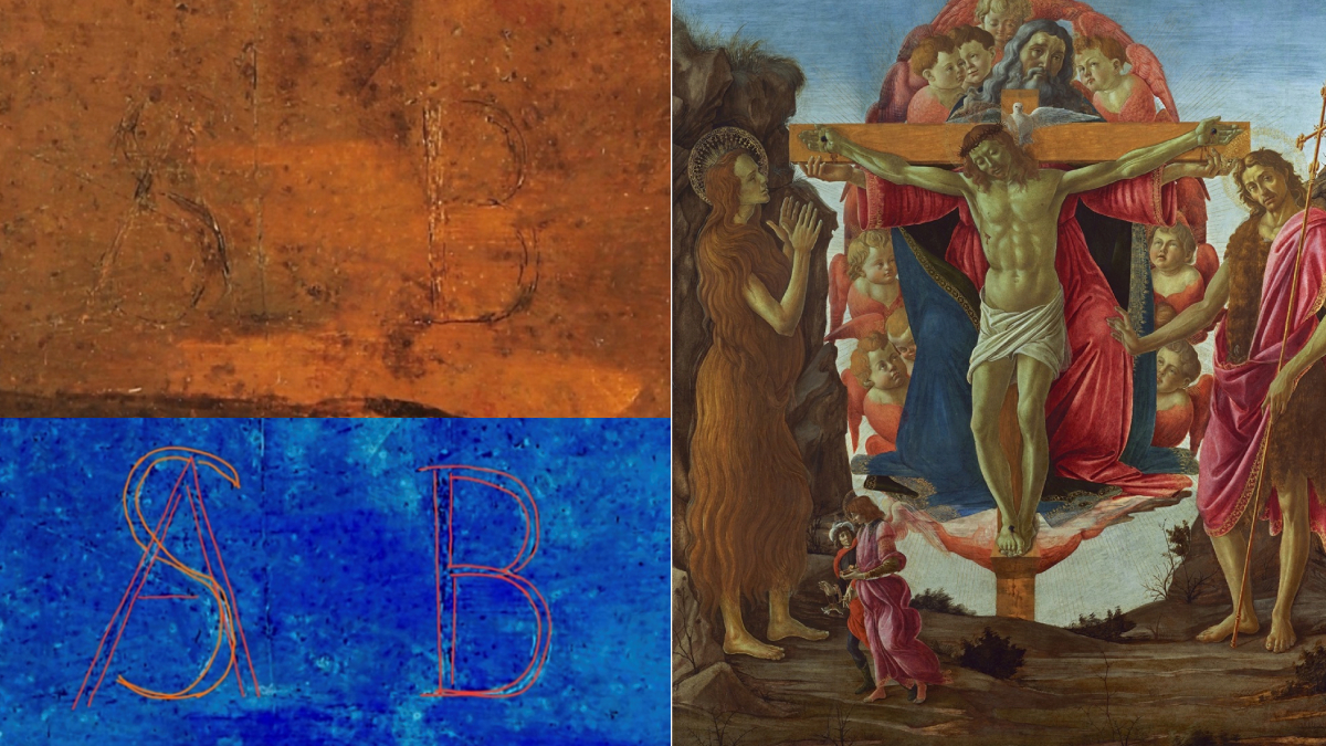 Nuevo estudio revela un monograma oculto de Botticelli en el Retablo de la Trinidad
