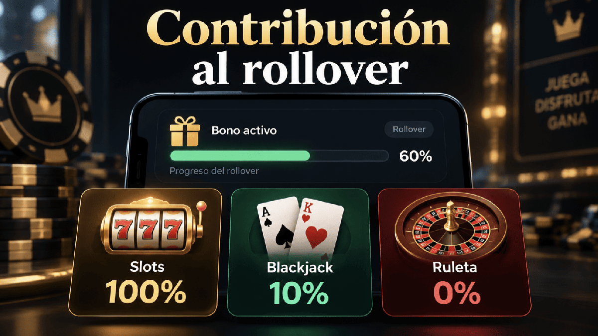 Cómo cambia la contribución de los juegos al rollover de un bono