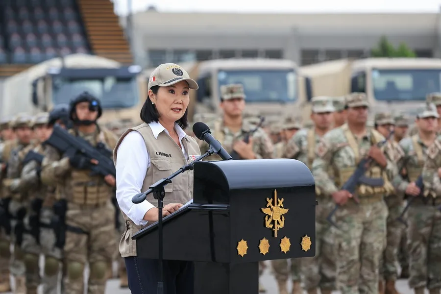 Keiko Fujimori anuncia «comando unificado» contra la delincuencia en Perú y pide apoyo de otros países
