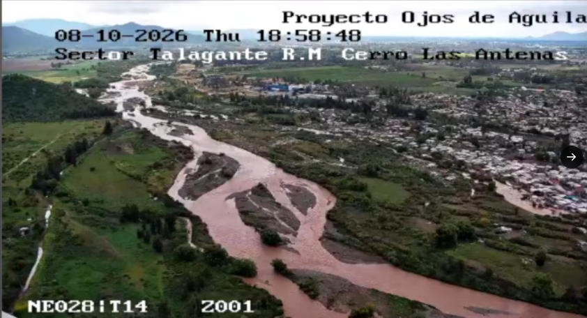 Senapred pide evacuar sector en Talagante por desborde del Río Mapocho