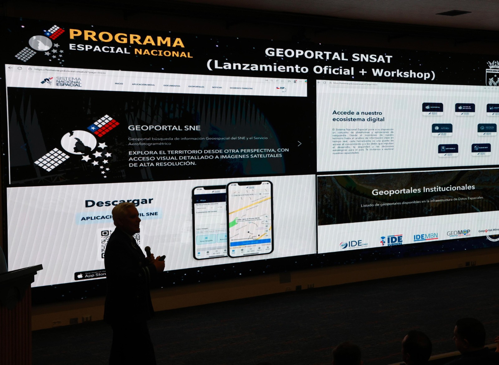 Chile avanza en sus capacidades espaciales con lanzamiento de nuevo Geoportal del Sistema Nacional Espacial