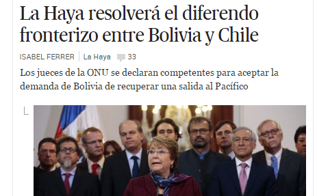 Prensa española habla de diferendo fronterizo entre Bolivia y Chile