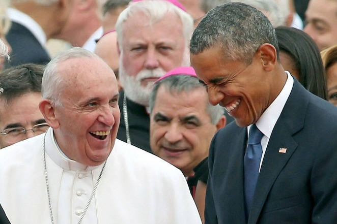 Barack Obama recibe al Papa Francisco en  EE.UU.