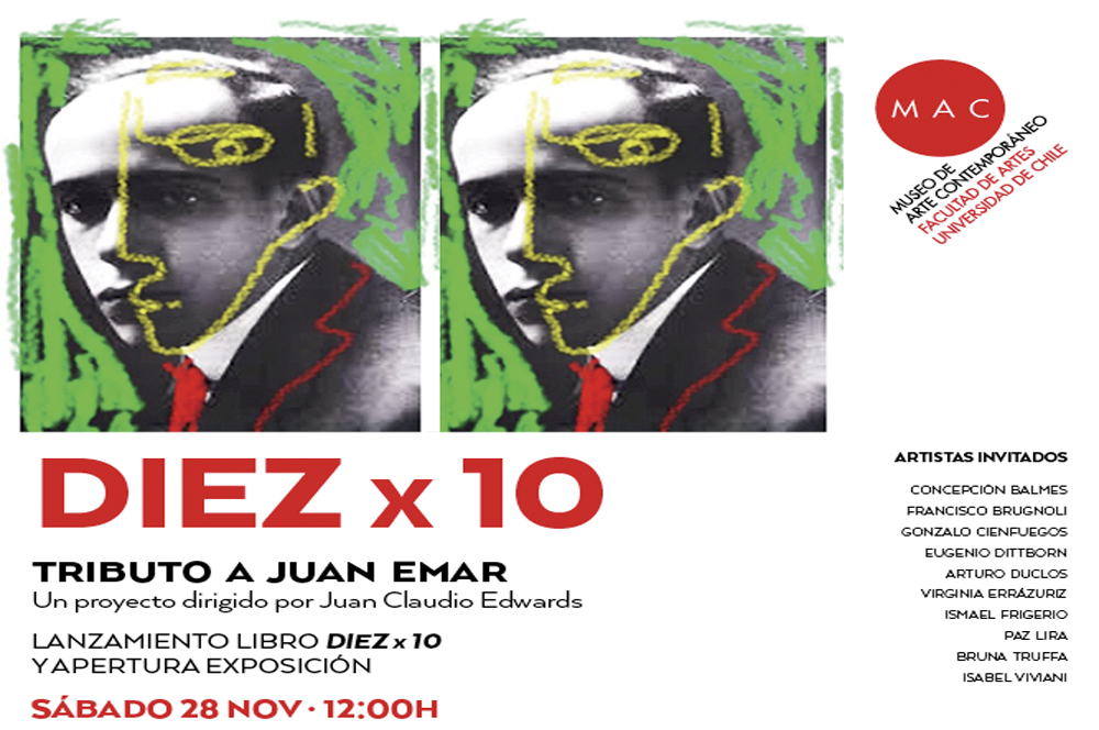 MAC:Diez x 10, tributo a Juan Emar / Lanzamiento de libro + exhibición 28 NOV