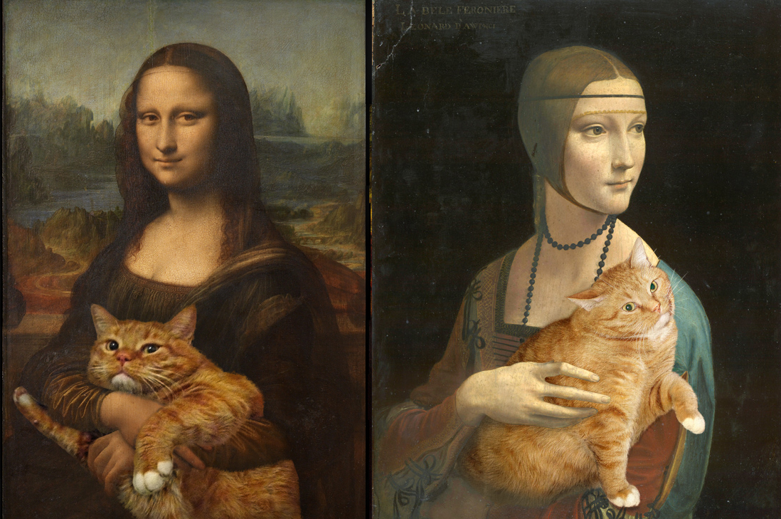 Zarathustra,un gato gordo que se cuela en pinturas famosas