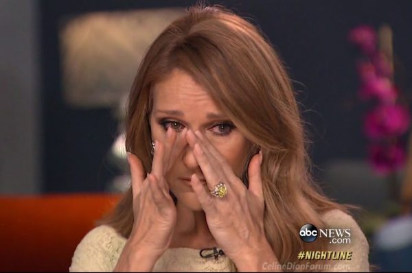 Celine Dion devastada por la muerte de su marido