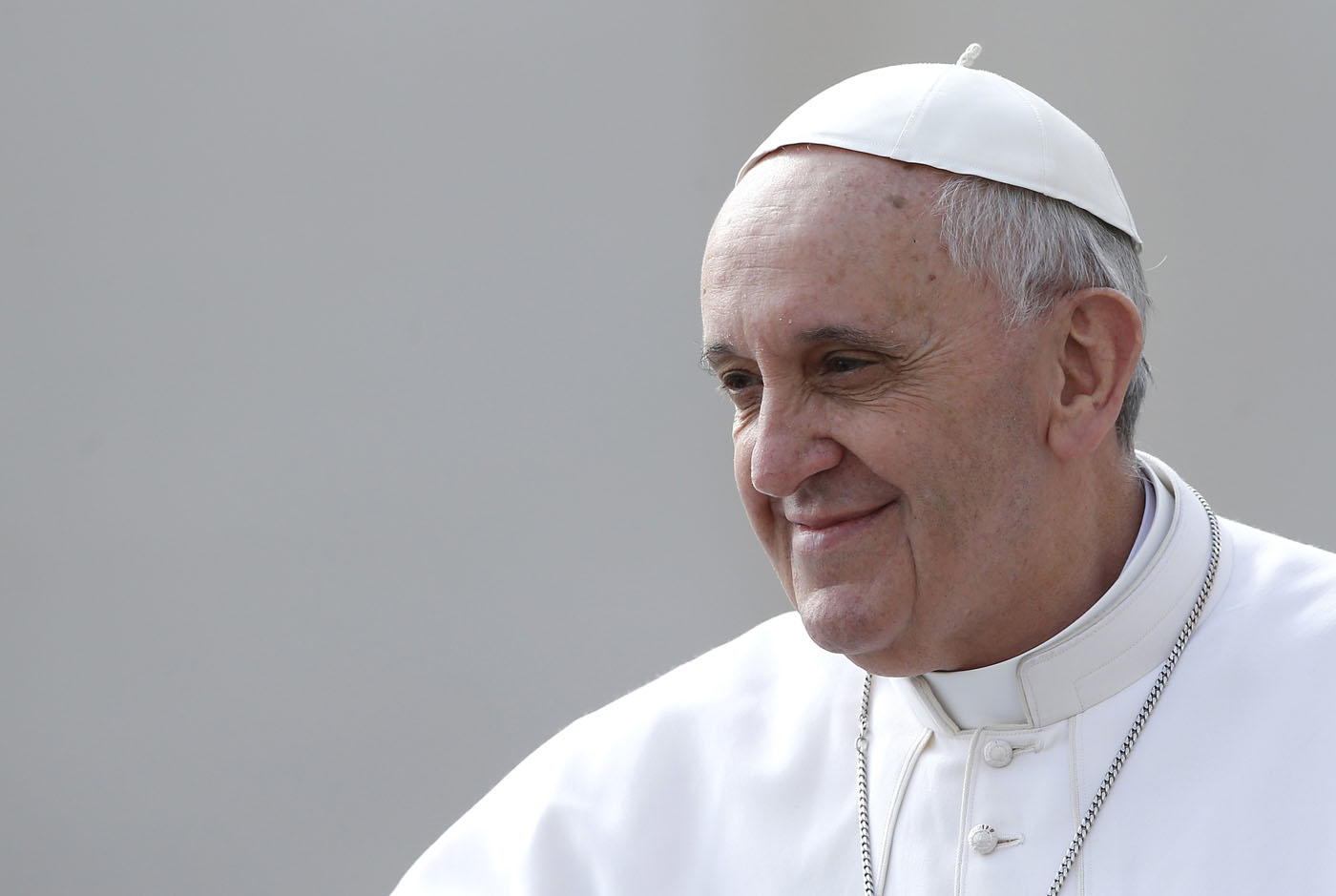 Pope Francis arrives to lead the weekly general audience in Saint Peter's Square at the Vatican