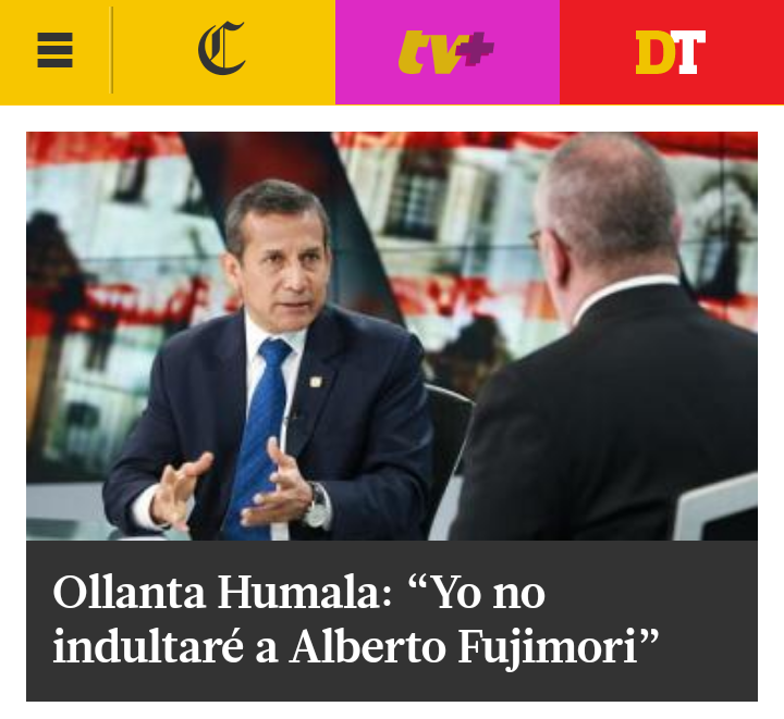 Humala no indultará a Alberto Fujimori