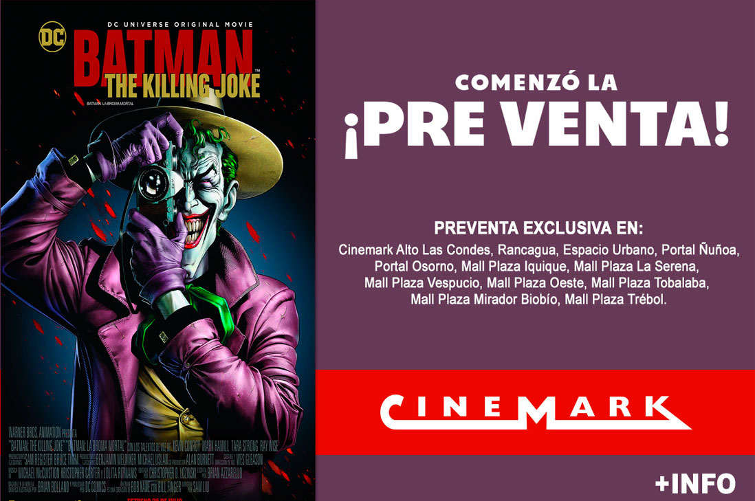 Batman: La Broma asesina (“The Killing Joke”) se estrenará en Cinemark  Chile | Infogate