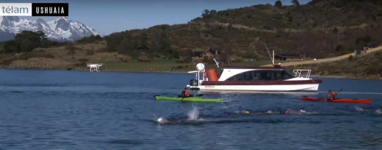 Canal Beagle: “Nadadores del fin del mundo” parten desde Puerto Navarino a Ushuaia