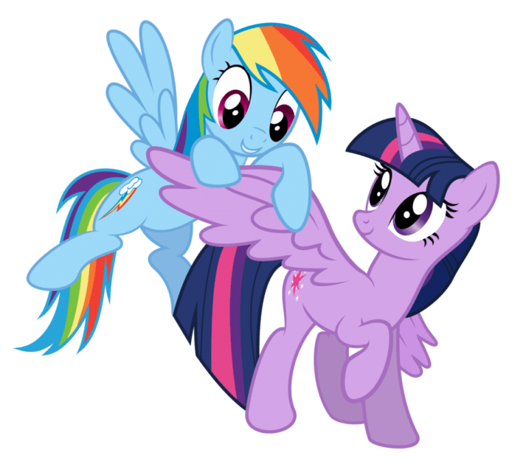 Twilight Sparkle y Rainbow Dash de My Little Pony te invitan a una mágica aventura