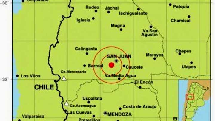 Argentina: Fuerte sismo de 6,4 Richter sacudió a San Juan, se sintió en Mendoza y en Chile