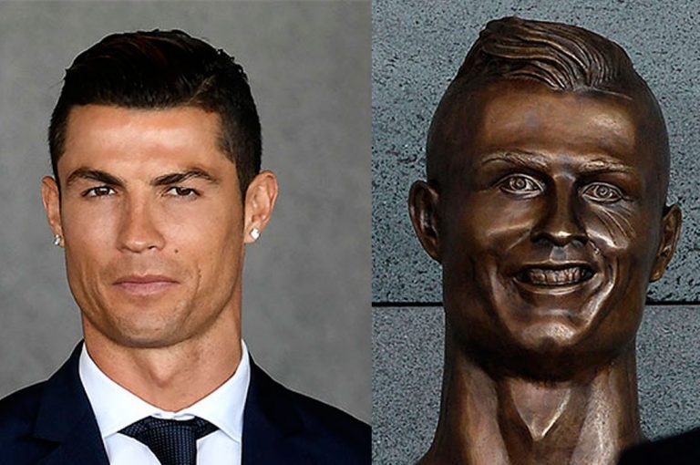 Las divertidas reacciones a la nueva estatua de Cristiano Ronaldo