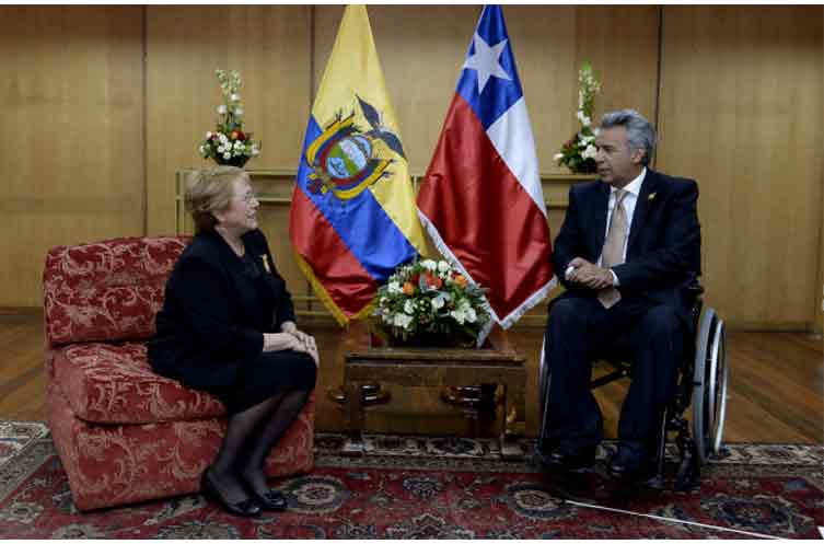 Presidenta Bachelet se reúne Mandatario de Ecuador, Lenín Moreno