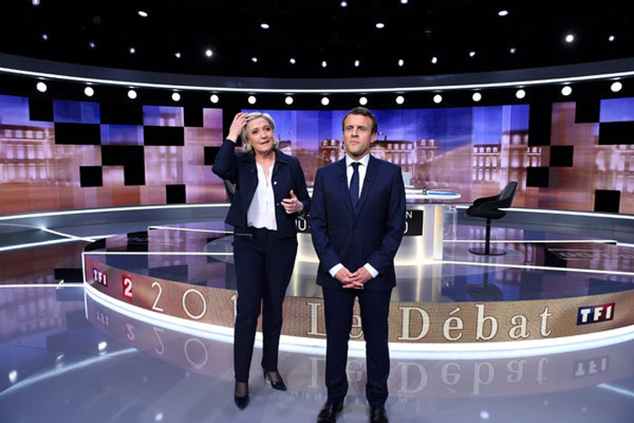 Francia: Encuestas tras el debate Macron aumenta ventaja sobre Le Pen