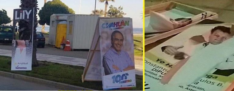 Amplitud denuncia destrucción de propaganda electoral de senadora Lily Pérez