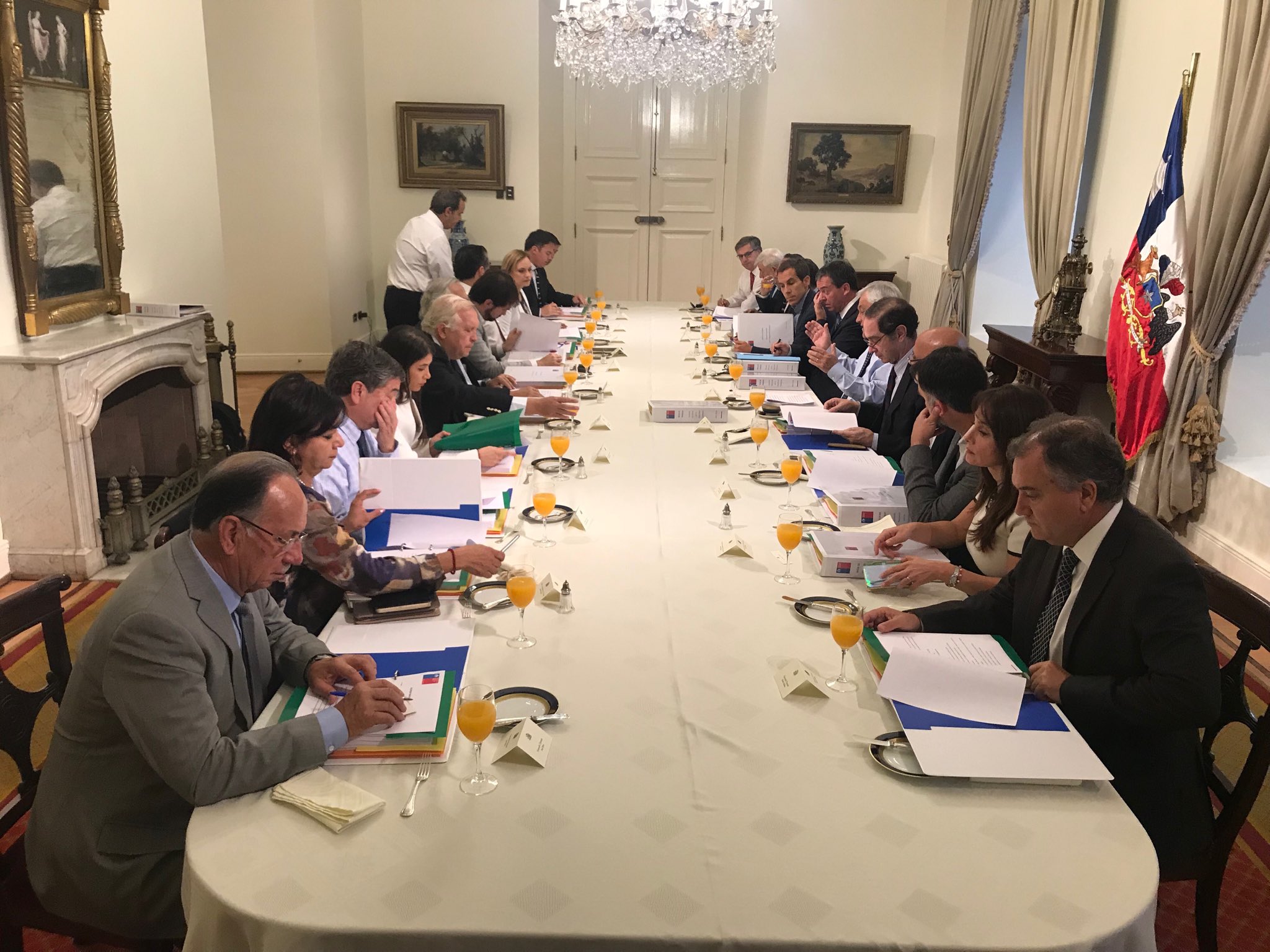 Reunión acuerdo de seguridad en el Palacio de La Moneda