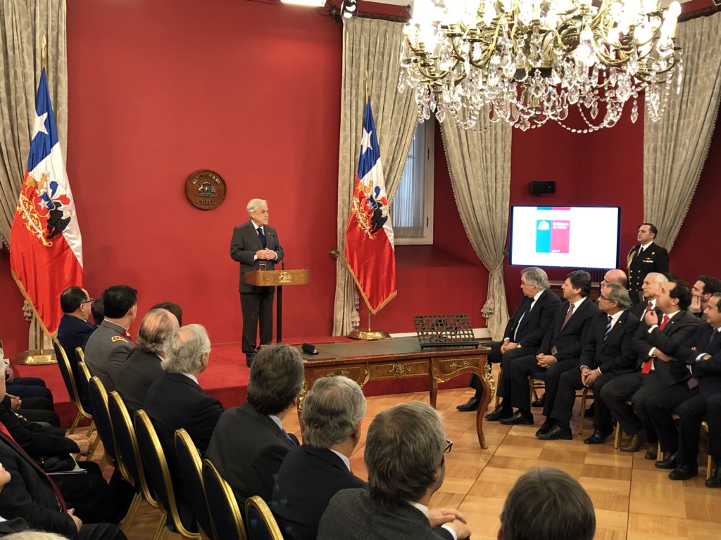 Presidente Piñera actividad reservada del cobre