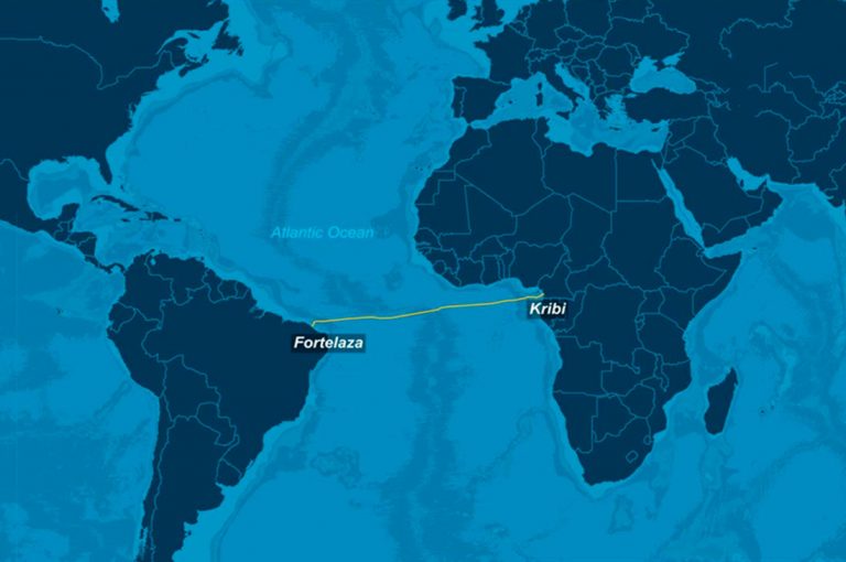 Red de fibra óptica submarina une África y América del Sur