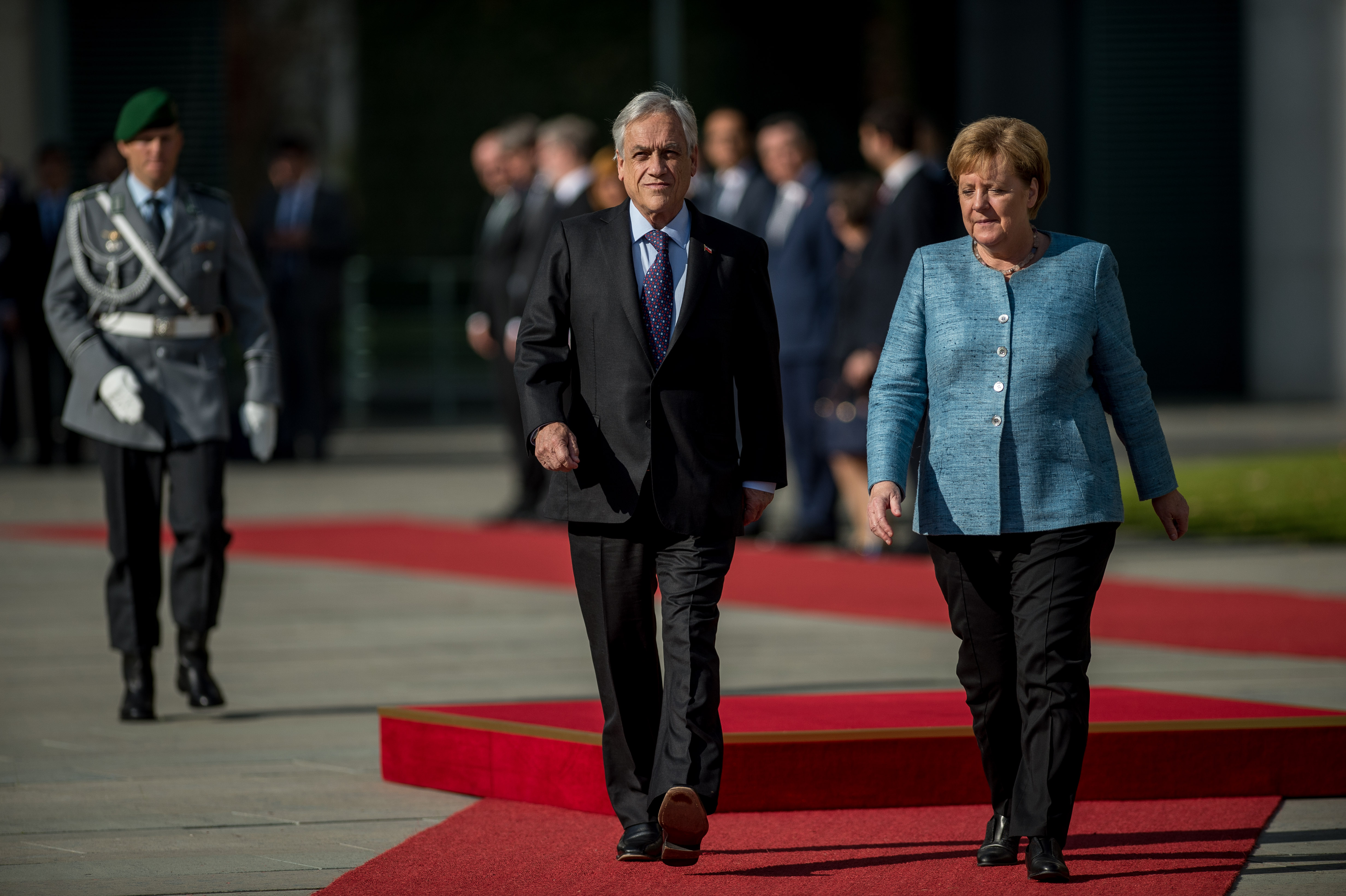 Presidente Sebastián Piñera en Alemania con Canciller Angela Merkel