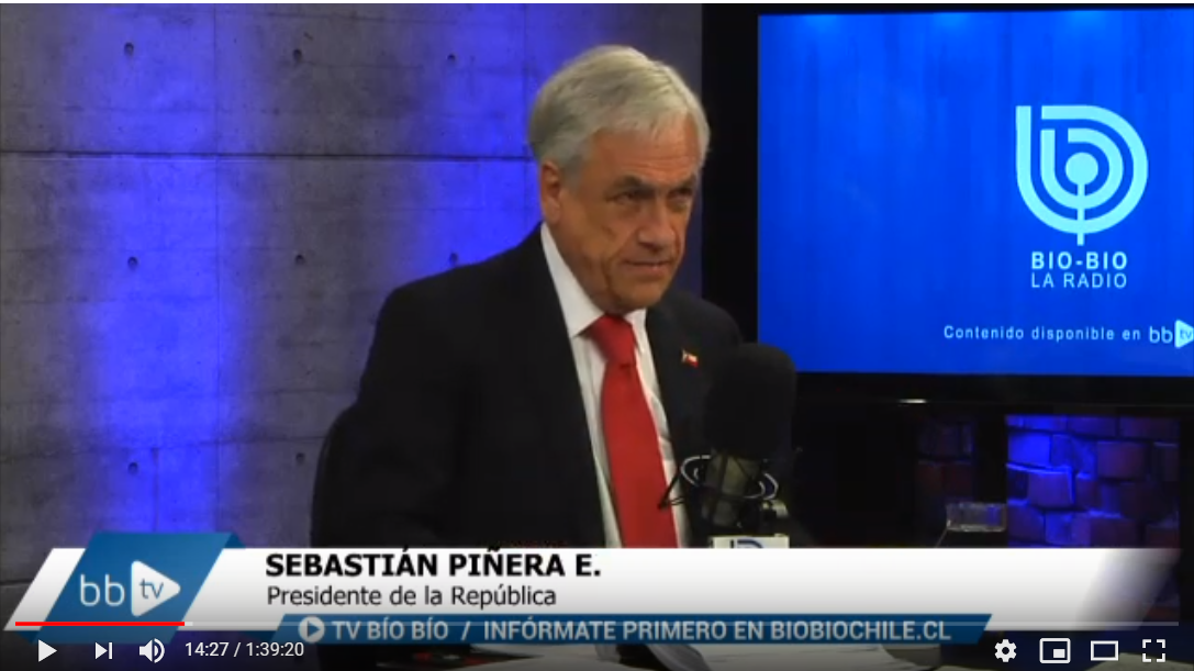 Presidente Piñera Captura Bío Bío