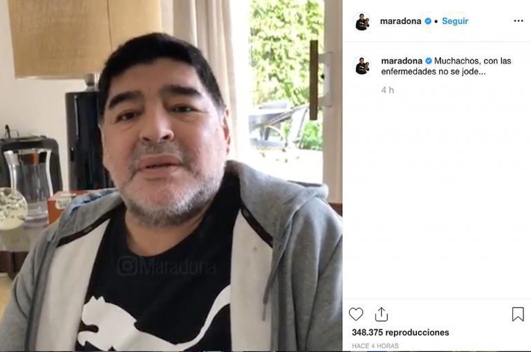 VIDEO // Maradona desmiente que este moribundo: “Yo no me estoy muriendo…”