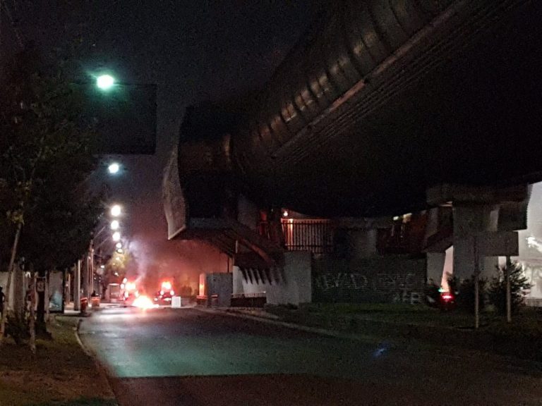 Incidentes, incendio y barricadas en estación Metro Los Quillayes