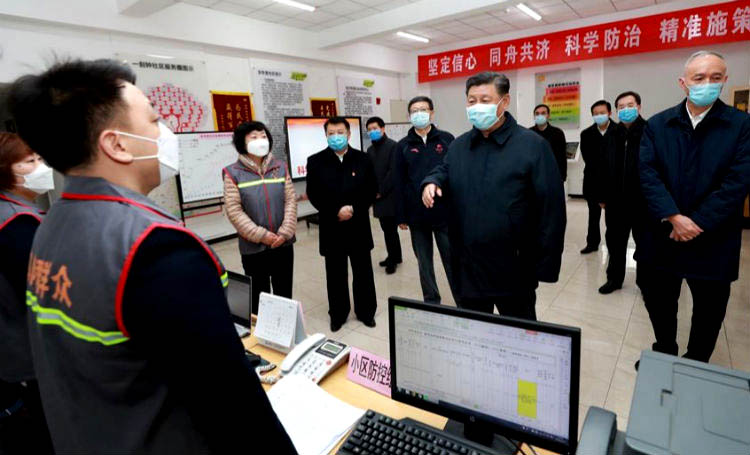 Coronavirus: Pdte. Xi -con mascarilla- inspecciona hospital en la capital china