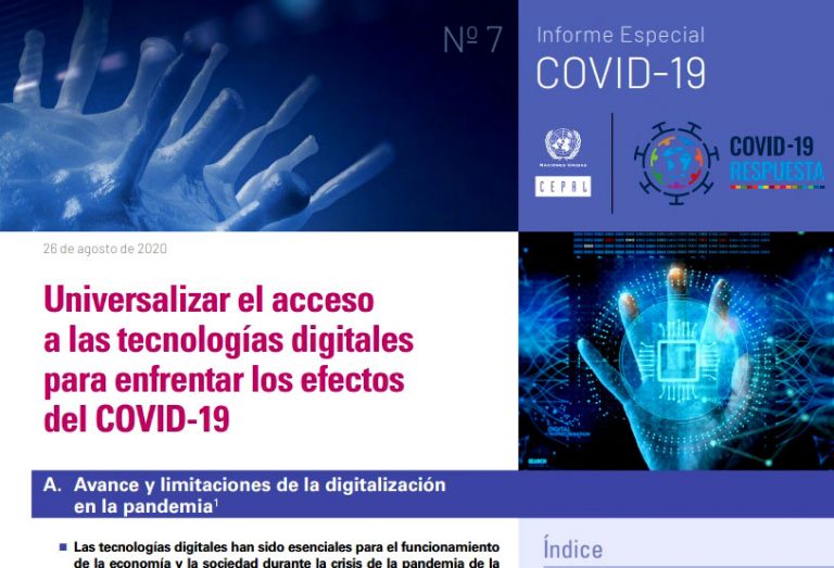 CEPAL pide “Universalizar el acceso a las tecnologías digitales para enfrentar los efectos del COVID-19”