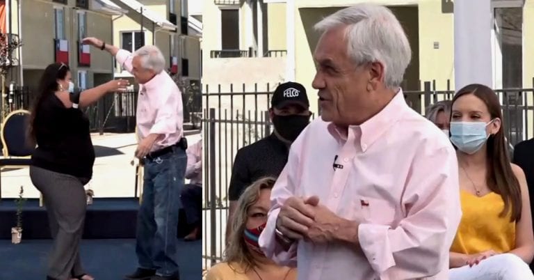 Piñera en acto público en Los Andes sin mascarilla: Ni el ministro, ni el Intendente, ni la diputada son capaces de decirle que USE MASCARILLA