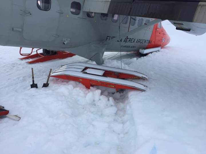 Antártica: Accidente de avión argentino en  la Base Marambio